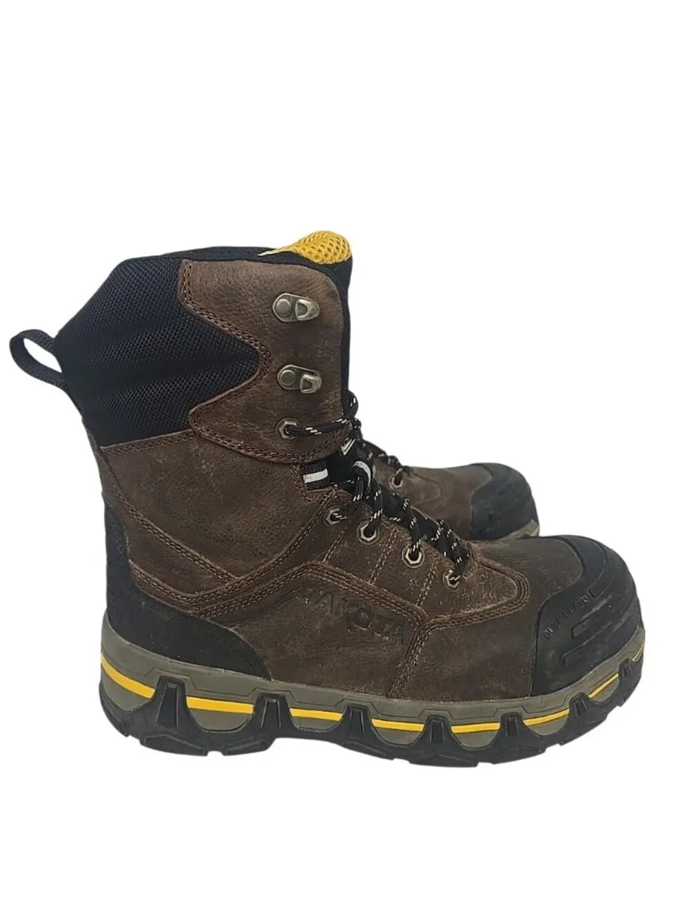 Dakota Men's 8'' 8550 Comp Toe Comp Plate Work Boots Brown Size 10.5M